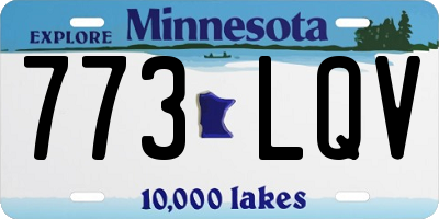 MN license plate 773LQV