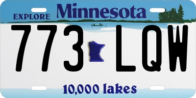 MN license plate 773LQW