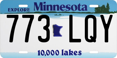MN license plate 773LQY