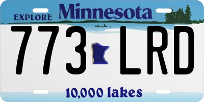MN license plate 773LRD