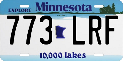 MN license plate 773LRF