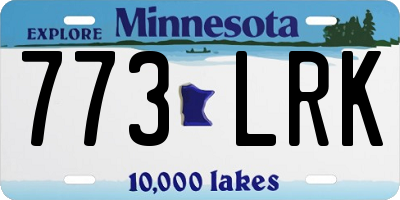 MN license plate 773LRK