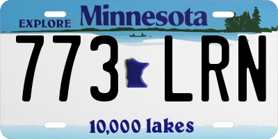 MN license plate 773LRN