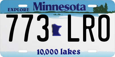 MN license plate 773LRO