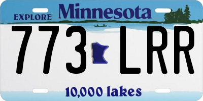 MN license plate 773LRR