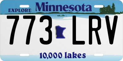 MN license plate 773LRV