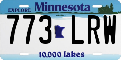 MN license plate 773LRW