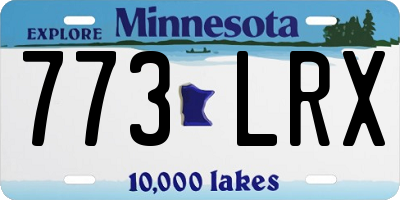 MN license plate 773LRX