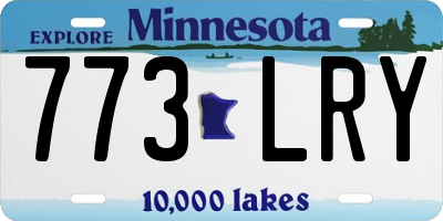 MN license plate 773LRY