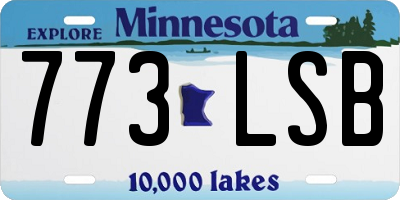 MN license plate 773LSB