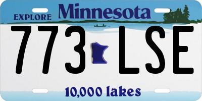 MN license plate 773LSE