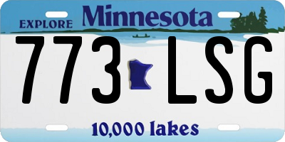 MN license plate 773LSG