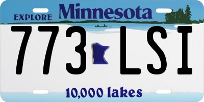 MN license plate 773LSI