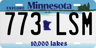 MN license plate 773LSM