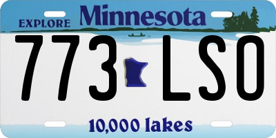 MN license plate 773LSO