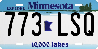 MN license plate 773LSQ