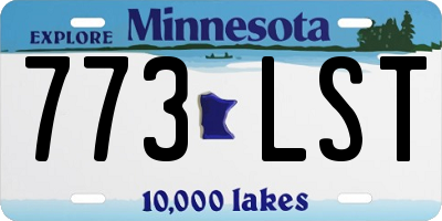 MN license plate 773LST