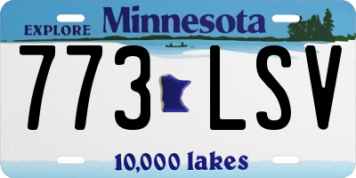 MN license plate 773LSV