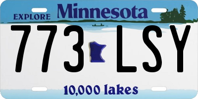 MN license plate 773LSY