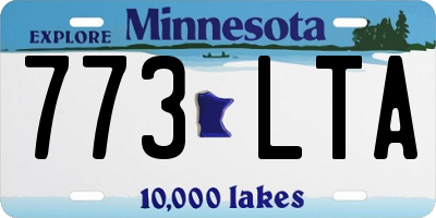 MN license plate 773LTA
