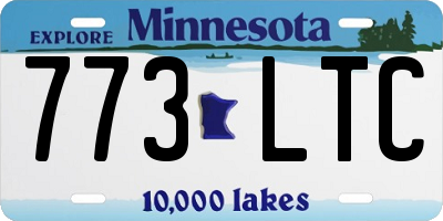 MN license plate 773LTC