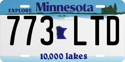 MN license plate 773LTD