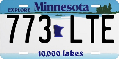 MN license plate 773LTE