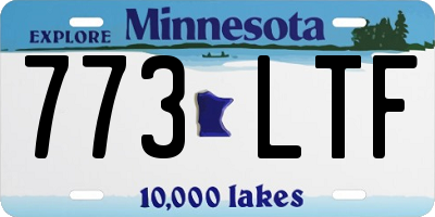 MN license plate 773LTF