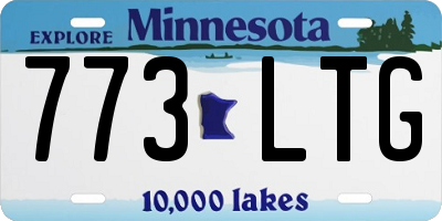 MN license plate 773LTG