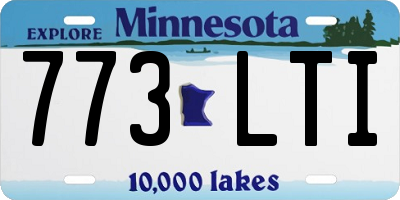 MN license plate 773LTI