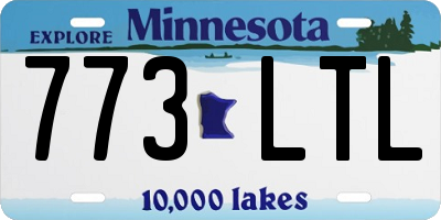 MN license plate 773LTL
