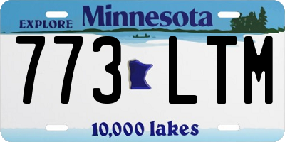 MN license plate 773LTM