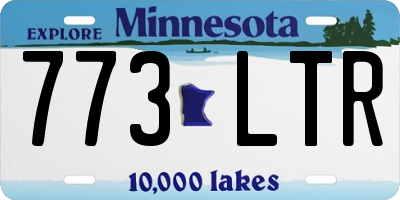 MN license plate 773LTR