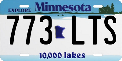 MN license plate 773LTS