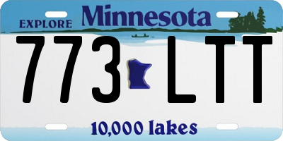 MN license plate 773LTT