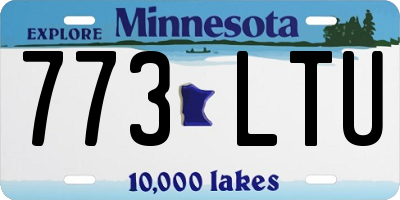 MN license plate 773LTU