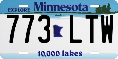 MN license plate 773LTW