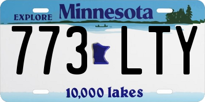 MN license plate 773LTY