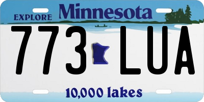 MN license plate 773LUA