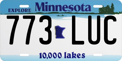 MN license plate 773LUC