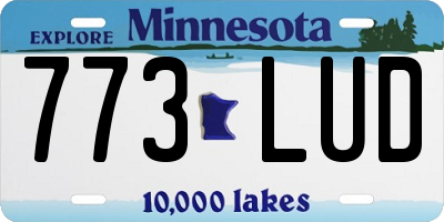 MN license plate 773LUD