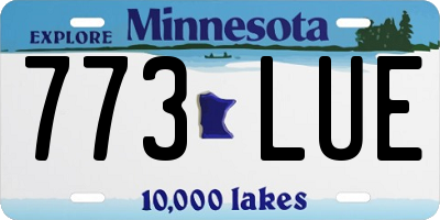 MN license plate 773LUE