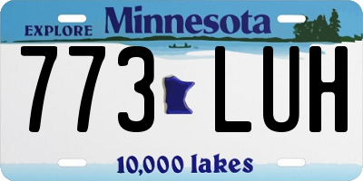 MN license plate 773LUH