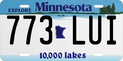 MN license plate 773LUI
