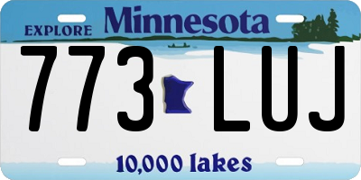 MN license plate 773LUJ