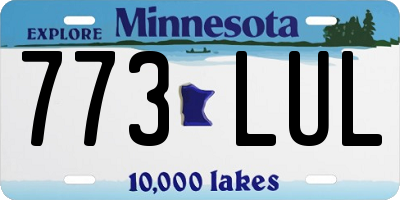 MN license plate 773LUL