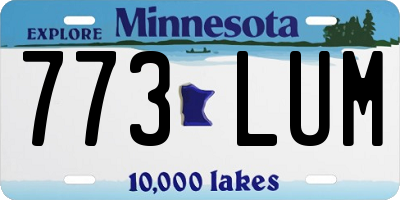 MN license plate 773LUM