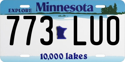 MN license plate 773LUO