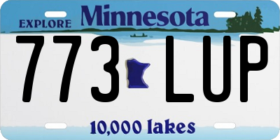 MN license plate 773LUP
