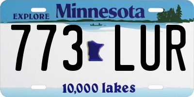 MN license plate 773LUR